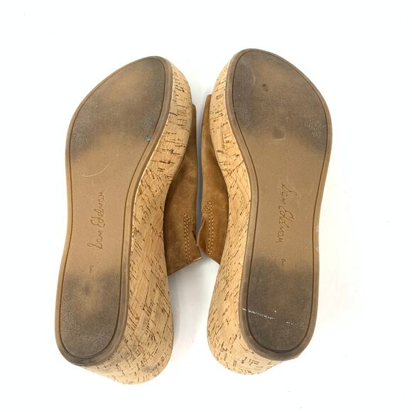 Sam Edelman Women's Size 8 Ranger Wedge Platform Sandals Brown Suede Leather - Picture 5 of 7